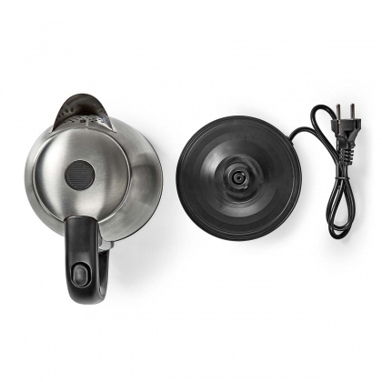 Waterkoker | 1.7 l | Roestvrij Staal | Zilver / Zwart | 360 graden draaibaar | Verborgen verwarmingselement | Strix®-controller | Droogkookbeveiliging