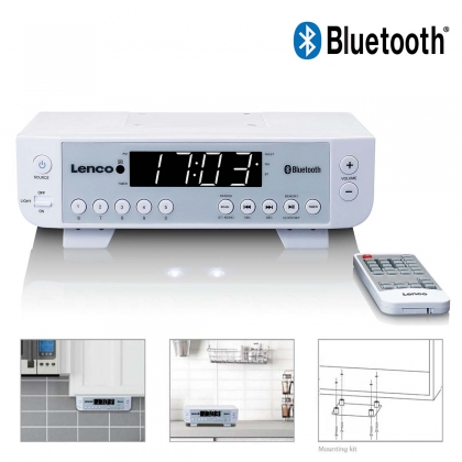 FM-keukenradio met Bluetooth® LED-verlichting en timer Wit