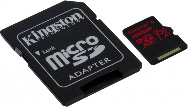 Kingston - flashgeheugenkaart 128 GB microSDXC UHS-I MB/s + SD Adapter