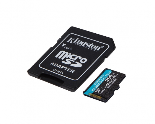 Kingston 256GB Micro SDXC kaart Canvas Go! Plus UHS-I U3