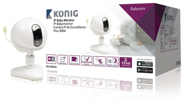 IP Camera Babyfoon Audio/Video 2.4 GHz Wit/Grijs