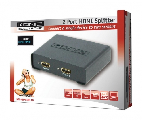 2-Poorts HDMI-Splitter Zwart