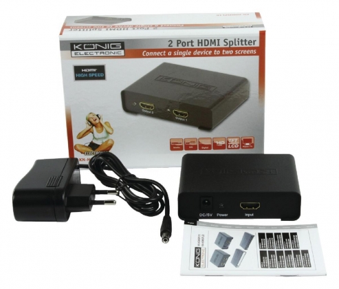 2-Poorts HDMI-Splitter Zwart