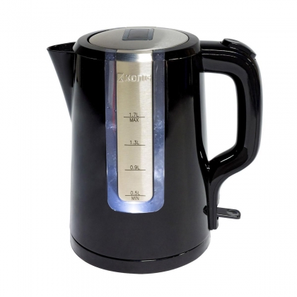 Elektrische Waterkoker 2200 W 1.7 l Zwart/Zilver