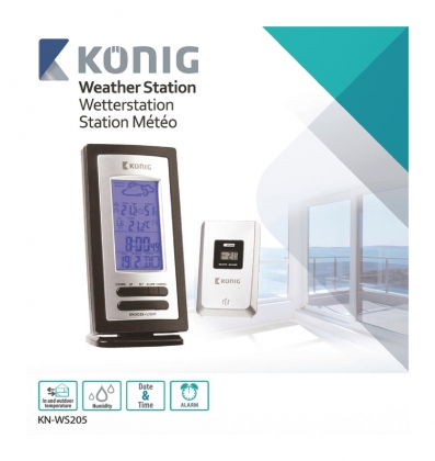 Weerstation Binnen en Buiten Zwart/Zilver