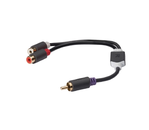 Subwooferkabel RCA Male - 2x RCA Female 0.20 m Antraciet