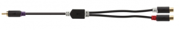Subwooferkabel RCA Male - 2x RCA Female 0.20 m Antraciet