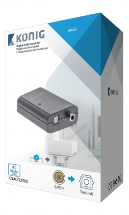 Digitale Audio Converter 1x S/PDIF - TosLink Female Donkergrijs