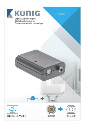 Digitale Audio Converter 1x S/PDIF - TosLink Female Donkergrijs