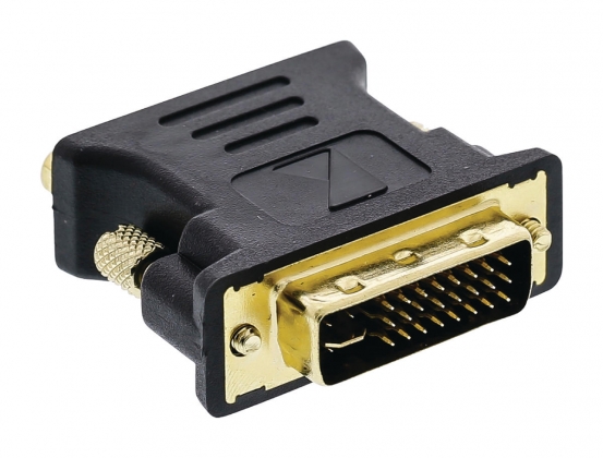 DVI-Adapter DVI-I 24+5-Pins Male - VGA Female 15-Pins Antraciet