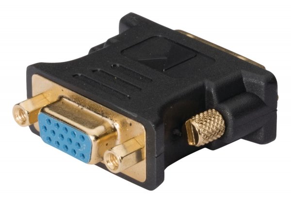 DVI-Adapter DVI-I 24+5-Pins Male - VGA Female 15-Pins Antraciet