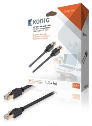 CAT6 F/UTP Netwerkkabel RJ45 (8/8) Male - RJ45 (8/8) Male 20.0 m Antraciet