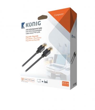 CAT6 F/UTP Netwerkkabel RJ45 (8/8) Male - RJ45 (8/8) Male 20.0 m Antraciet