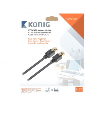 CAT6 F/UTP Netwerkkabel RJ45 (8/8) Male - RJ45 (8/8) Male 20.0 m Antraciet