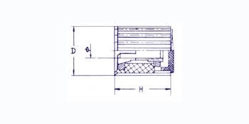 KNOP (ZWART MET WITTE STREEP 20mm/6mm) LOW-COST