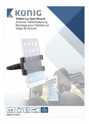 Tablet Autohouder 360 ° Draai- en Kantelbaar 0.7 kg