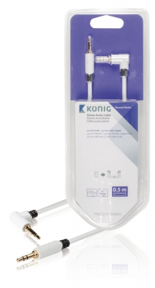Stereo Audiokabel 3.5 mm Male - 3.5 mm Male 0.50 m Wit