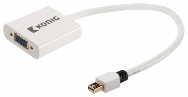 Mini DisplayPort Kabel Mini-DisplayPort Male - VGA Female 15-Pins 0.20 m Wit