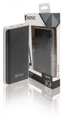Draagbare Powerbank Lithium-Ion 15000 mAh USB Zwart