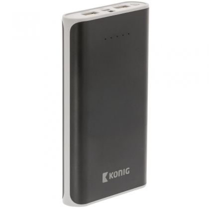 Draagbare Powerbank Lithium-Ion 15000 mAh USB Zwart