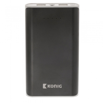 Draagbare Powerbank Lithium-Ion 15000 mAh USB Zwart