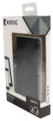 Draagbare Powerbank Lithium-Ion 15000 mAh USB Zwart
