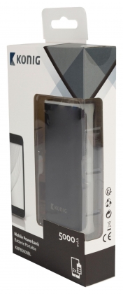 Draagbare Powerbank Lithium-Ion 5000 mAh USB Zwart
