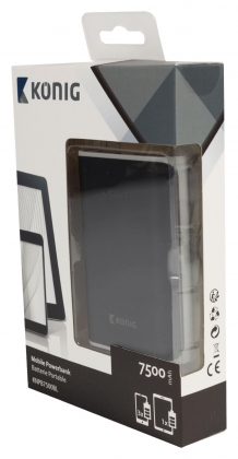 Draagbare Powerbank Lithium-Ion 7500 mAh USB Zwart