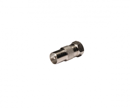 Antenne Adapter F-Male - Coax Male (IEC) Zilver