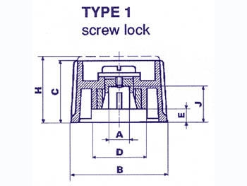 KNOP (ZWART 15mm/6.35mm)