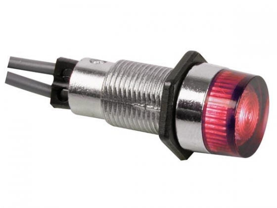 RONDE SIGNAALLAMP 13mm 12V ROOD