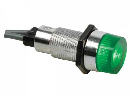 RONDE SIGNAALLAMP 13mm 12V GROEN