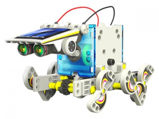 EDUCATIEVE ROBOTKIT OP ZONNE-ENERGIE - 14-IN-1