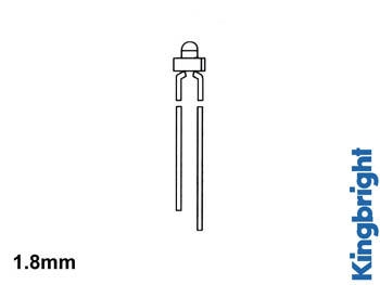 STANDAARD LED 1.8mm GROEN DIFFUUS