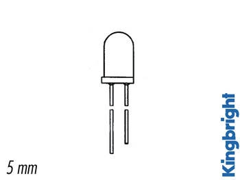 TWEEKLEURIGE BIPOLAIRE LED 5mm GROEN/GEEL WIT DIFFUUS