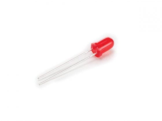 5mm standaard LED lamp rood diffuus