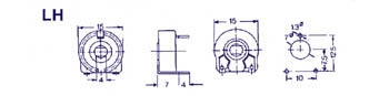 PIHER TRIMMER 100E (GROOT - HOOR - VOOR SPINDEL)