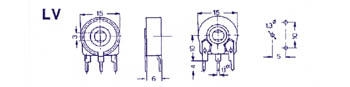 PIHER TRIMMER 250E (LARGE - VERT - FOR SPINDLE)