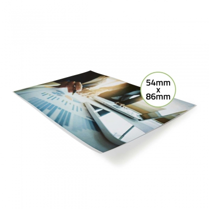 Lamineerhoes | 54x86mm | Dikte: 125 µm | Verpakt per: 100 Stuks | PET | Transparant