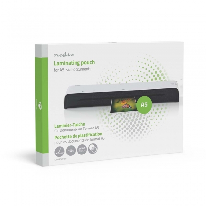 Lamineerhoes | A5 | Dikte: 100 µm | Verpakt per: 100 Stuks | PET | Transparant