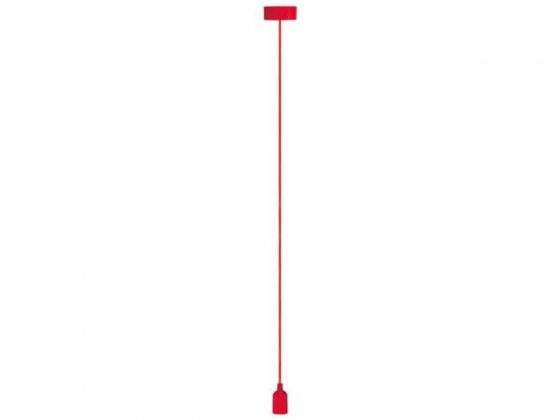 DESIGN LAMPHOUDER MET TEXTIELKABEL - ROOD