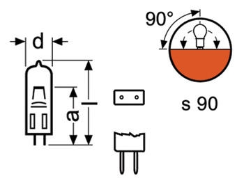 HALOGEENLAMP OSRAM 250 W / 24 V, G6.35, 300 h