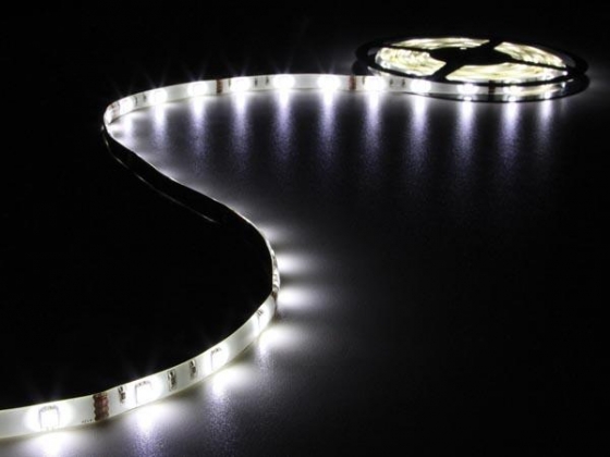 FLEXIBELE LED STRIP KOUD WIT 12V - 30 LEDs per meter