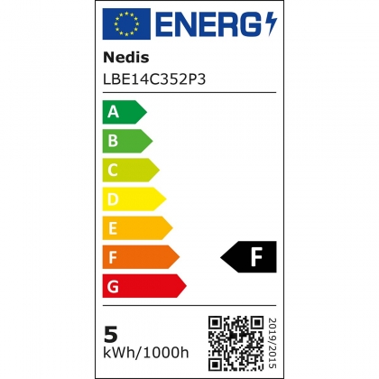 LED-Lamp E14 | Kaars | 4.9 W | 470 lm | 2700 K | Warm Wit | Frosted | 3 Stuks