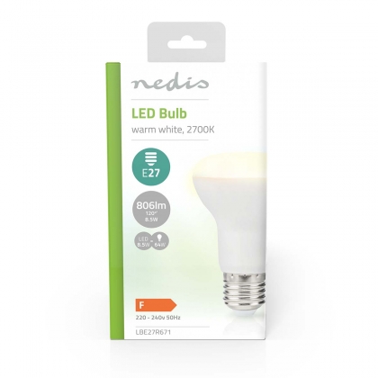 LED-Lamp E27 | R63 | 8.5 W | 806 lm | 2700 K | Warm Wit | Retrostijl | Doorzichtig | 1 Stuks