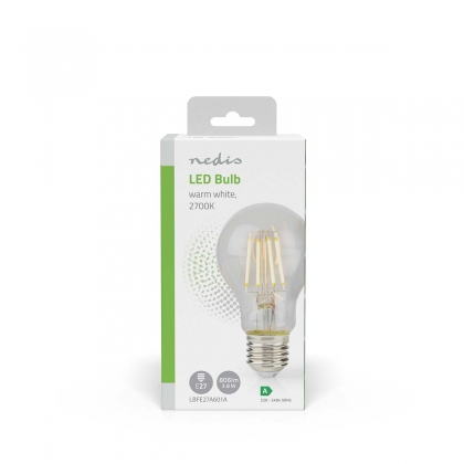LED-Filamentlamp E27 | A60 | 3.8 W | 806 lm | 2700 K | Warm Wit | Retrostijl | 1 Stuks