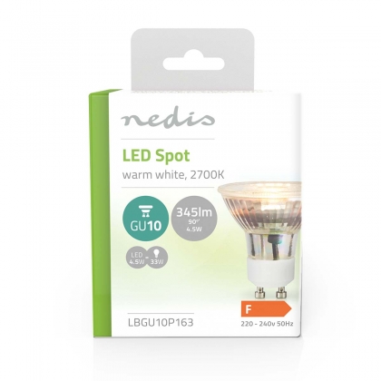 LED-Lamp GU10 | Spot | 4.5 W | 345 lm | 2700 K | Warm Wit | Retrostijl | 1 Stuks