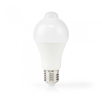 LED-Lamp E27 | A60 | 4.9 W | 470 lm | 3000 K | Wit | Retrostijl | Frosted | Bewegingsdetectie | 1 Stuks