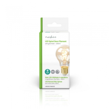 LED-Filamentlamp E27 | A60 | 5 W | 250 lm | 2000 K | Met Gouden Afwerking | Retrostijl | Aantal lampen in verpakking: 1 Stuks