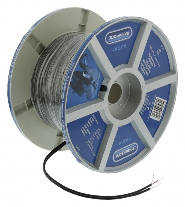 Stereo Audiokabel op Haspel 2x 0.14 mm² 100 m Zwart
